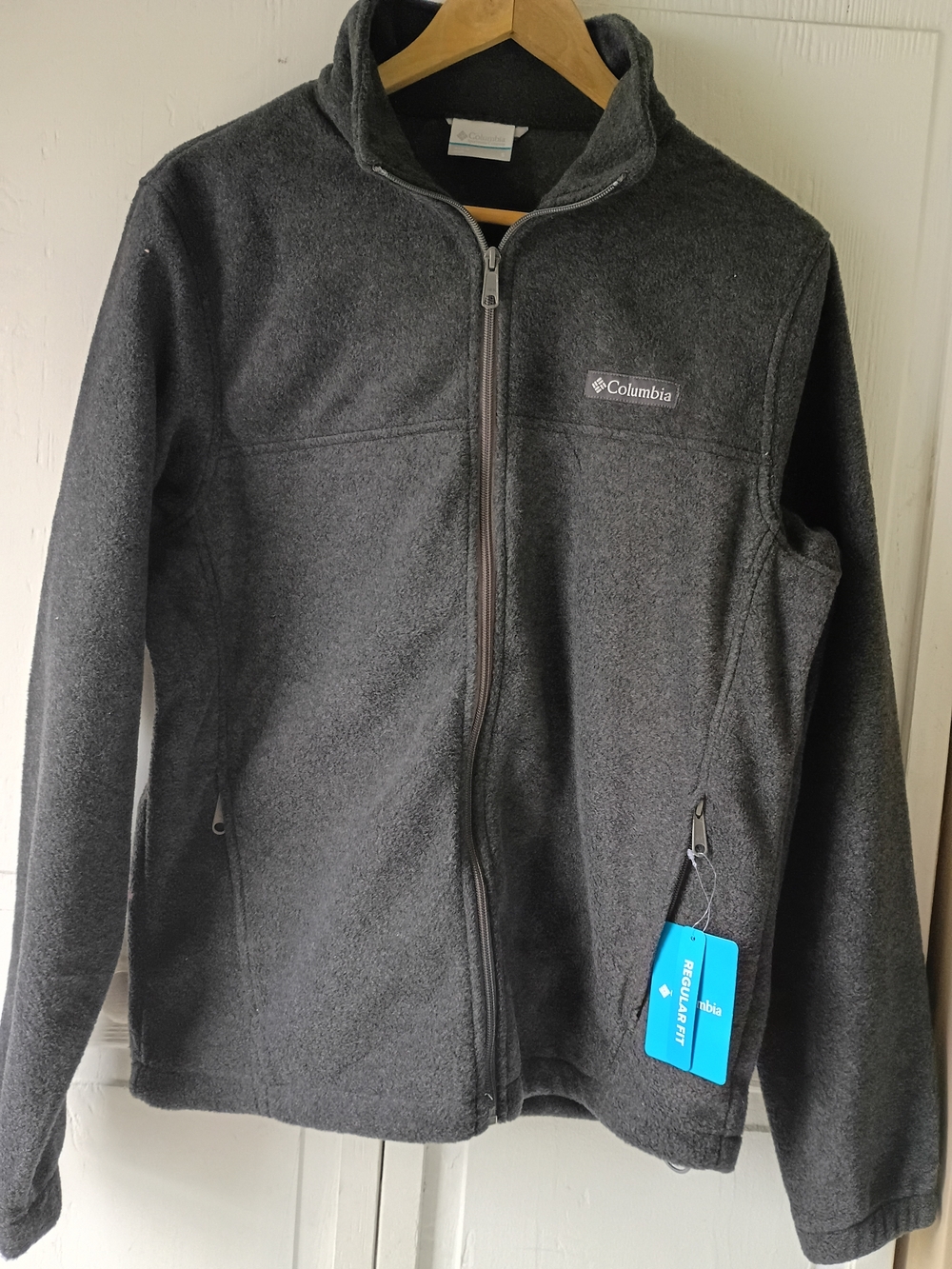 Columbia Men's Charcoal Full-Zip Fleece Jacket Size S.